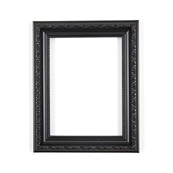 Black A1 Ready to hang Ornate Shabby Chic Picture/Photo/Poster frame with MDF backing board and High Clarity Styrene Shatterproof Perspex Sheet - FBA - oscp-2-blk-A1