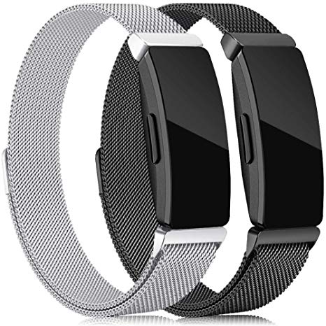 findway Compatible Fitbit Inspire HR Bands/Fitbit Inspire Bands, Inspire Accessories Stainless Steel Magnet Bracelet Women Men Wristbands Strap for Fitbit Inspire & Inspire HR Fitness Tracker
