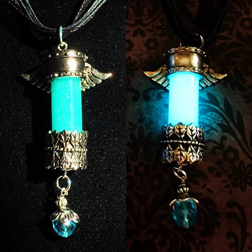Supernatural Inspired "Castiel's Grace" Green/Blue Glow In The Dark Necklace, Pastel Goth, Potion Vial, Angel Grace, Cosplay Costume