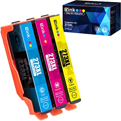 E-Z Ink (TM) Remanufactured Ink Cartridge Replacement for Epson 273XL 273 T273XL to use with XP-520 XP-820 XP-810 XP-600 XP-610 XP-620 Printer (1 Cyan 1 Magenta 1 Yellow) 3 Pack