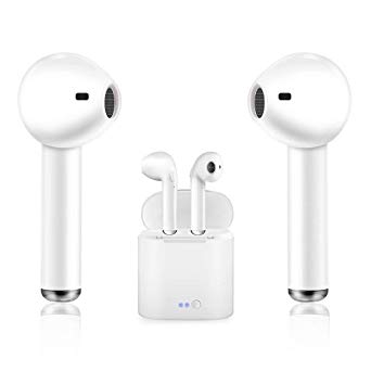 GEJIN Bluetooth Earbuds,Headphones Stereo in-Ear Earphones Hands Free Noise Cancelling for Apple AirPods iPhone X 8 8plus 7 7plus 6S Samsung Galaxy S7 S8 iOS Android Smart Phones.