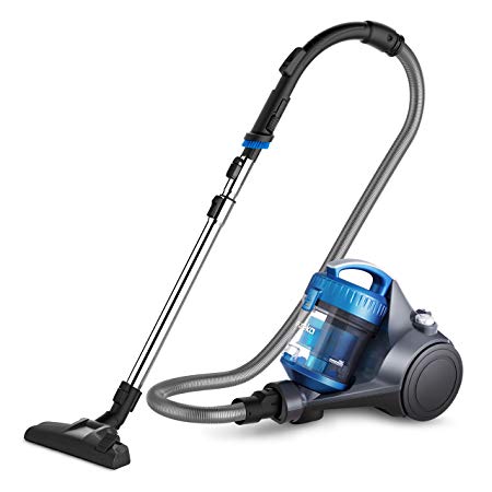 Eureka Whirlwind Bagless Canister Cleaner NEN110A Lightweight Corded Vacuum for Carpets and Hard Floors, Blue