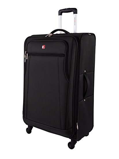 Swiss Gear Cross Country 28-Inch Upright with Expansion, Black, Checked - Large