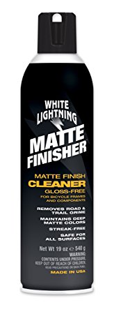 White Lightning - Matte Finisher, Aerosol Matte Finish Bicycle Cleaner, 19oz