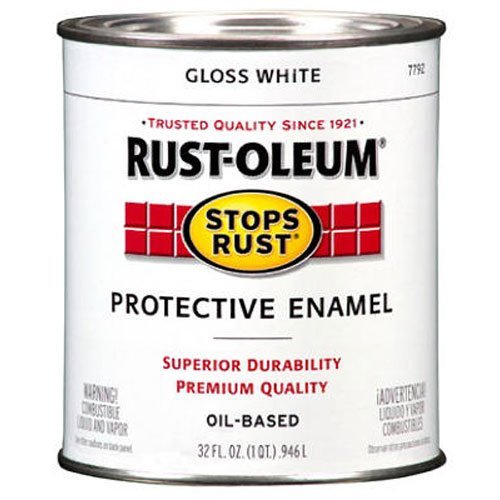 Rust-Oleum 7792504 Protective Enamel Paint Stops Rust, 32-Ounce, Gloss White