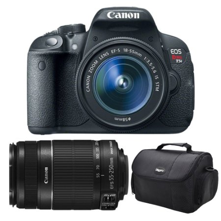 Canon EOS Rebel T5i Digital SLR Camera & EF-S 18-55mm IS STM Lens with Canon EF-S 55-250mm f/4.0-5.6 IS II Zoom Lens