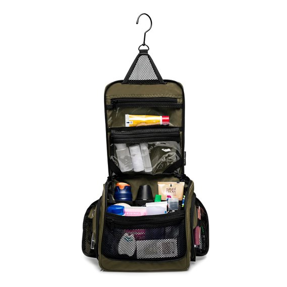 Neatpack Medium Size Hanging Nylon Toiletry Bag & Organizer with Detachable TSA Compliant Zipper Pocket and Swivel Style Hook | For Men & Women