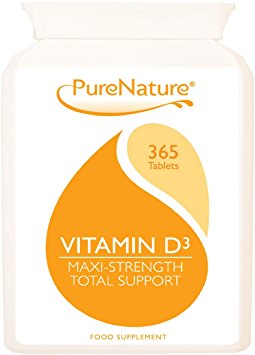 Vitamin D3 5000 IU 365 High Strength & Potency (Full Year Supply) Cholecalciferol Tablets Pharmacy Grade Easy to Swallow Vegetarian-100% Quality Assured Money Back Guarantee| Made in UK| SUPER SAVER DEAL + FREE UK DELIVERY