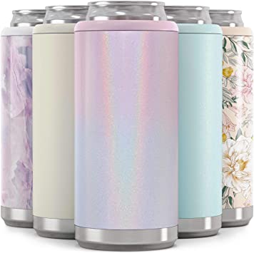 Maars Skinny Can Cooler for Slim Beer & Hard Seltzer | Stainless Steel 12oz Koozy Sleeve, Double Wall Vacuum Insulated Drink Holder - Magic Mist