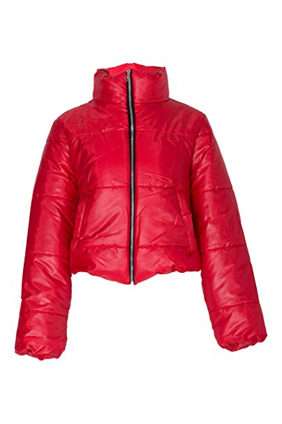 Noroze Womens Crop Jacket Padded Puffer Coat Cropped
