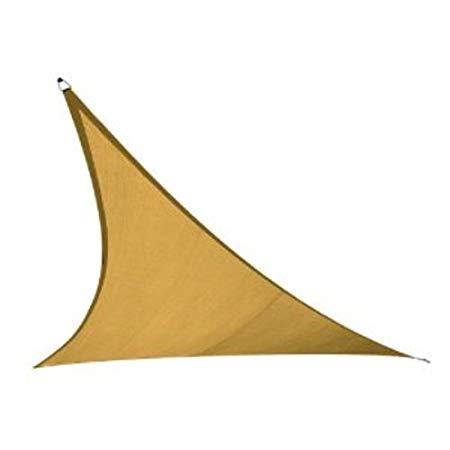 Coolaroo Triangle Shade Sail 11 Feet 10 Inches with Hardware Kit, Desert Sand