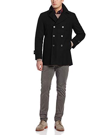 Tommy Hilfiger Men's Brady Double-Breasted Peacoat