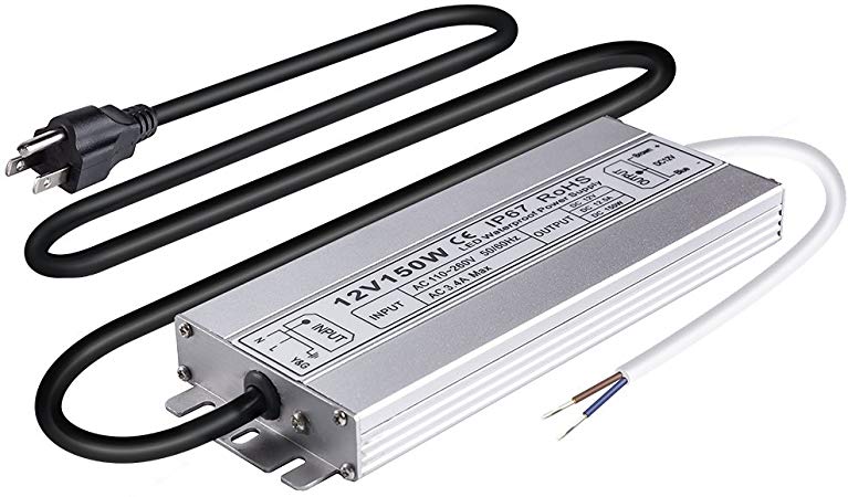Idealy 150W DC 12V Ip67 Waterproof LED Power Supply Driver Transformer Adapter for Lighting Strip with outdoor