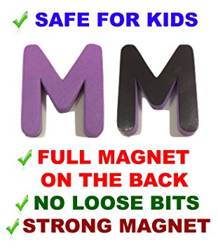 THICKER Magnetic Letters and Numbers- Alphabet Number Fridge Magnet - 26 Upper Case ABC, 26 Lower Case abc, Numbers 123, Arithmetic Piece -Total 67 Letter Kid Education Fun Toy Set Symbol Learning #1