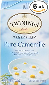 Twinings Herbal Tea, Pure Chamomile, 20 Count (Pack of 6)