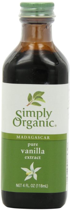 Simply Organic Pure Vanilla Extract Certified Organic 4-Ounce Glass Bottle