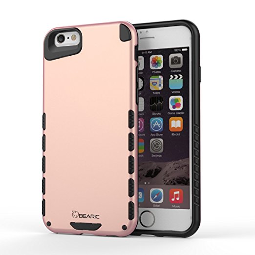 Bearic Grizzly Protection Case For iPhone 6 Plus/6s Plus 5.5" Screen Protector Included (Rose Gold)