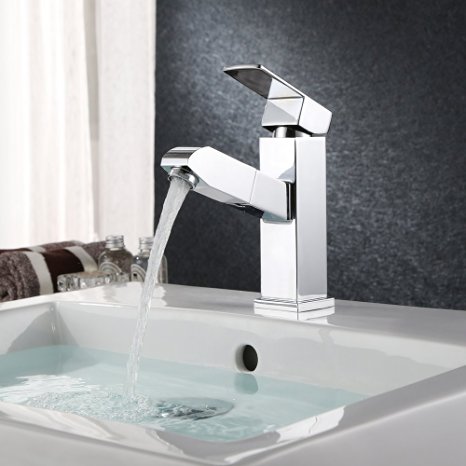 Homfa Modern Single Handle Bathroom, Kitchen Brass Touch On Water Faucet, Surface Chrome Plating