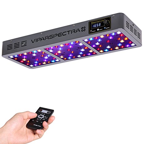 VIPARSPECTRA Timer Control Series VT450 450W LED Grow Light - Dimmable VEG/BLOOM Channels 12-Band Full Spectrum for Indoor Plants