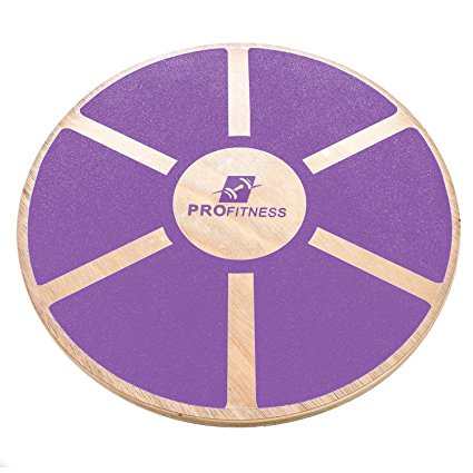 ProFitness Wooden Balance Board (15.5-inch by 3.1-inch) - Exercise, Fitness and Physical Therapy - Non-Slip Safety Top - Tone Muscles, Strengthen Core and Injury Rehab