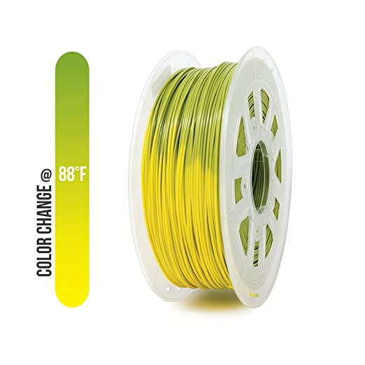 Gizmo Dorks 1.75mm ABS Filament 1kg / 2.2lb for 3D Printers, Color Change Green to Yellow