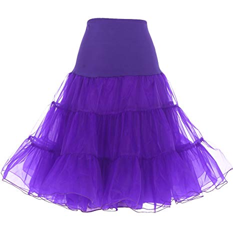 DRESSTELLS Women's Vintage Rockabilly Petticoat Skirt Tutu 1950s Underskirt