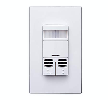 Leviton OSSMD-GDW Dual-Relay, No Neutral, Multi-Technology Wall Switch Sensor, 2400 sq. ft. Major Motion Coverage, 400 sq. ft. Minor Motion Coverage, White