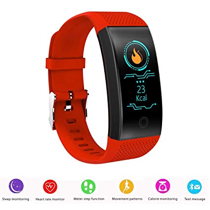 Birgus Smart Fitness Tracker Watch Bluetooth Activity Tracker Heart Rate Monitor Sleep Monitor Blood Pressure Monitor Waterproof Pedometer Barcelet for Android iOS iPhone Men Wowen Kids