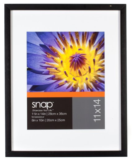 Snap Black 11-inch-by 14-inch Desk Frame Matted to 8-inch-by-10-inch