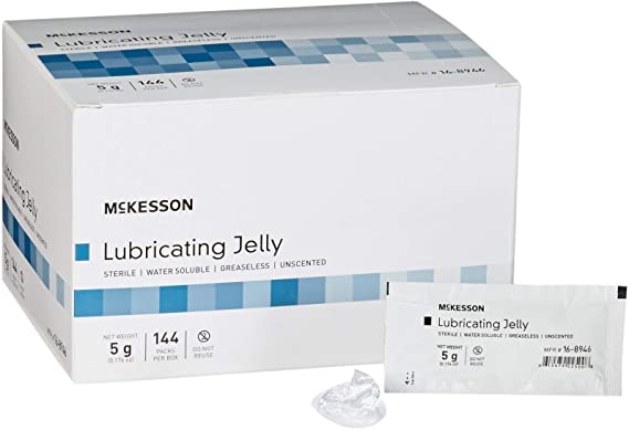 McKesson Lubricating Jelly Sterile 5 Gram Individual Packet 144 per Box 16-8946