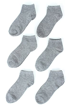 Mamia Women's Ankle Low Cut Blank Plain Socks (12 Pair)