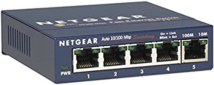 NETGEAR ProSAFE 5-port Fast Ethernet Desktop Switch (FS105NA)