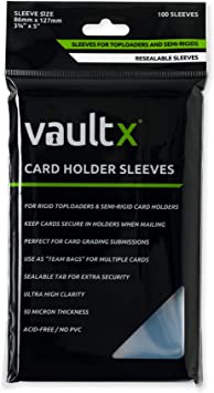 Vault X Card Holder Sleeves - Team Bags for Rigid Toploaders and Semi Rigid Card Holders (100pcs)