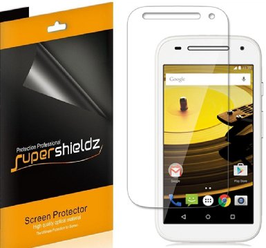 [6-Pack] SUPERSHIELDZ- Anti-Bubble High Definition Clear Screen Protector For Motorola Moto E (2nd Gen)   Lifetime Replacements Warranty- Moto E (2nd Generation) 4G LTE - Retail Packaging