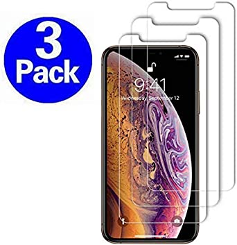 OLINKIT Screen Protector Compatibler Apple iPhone Xs and iPhone X, Tempered Glass Film, (3-Pack)