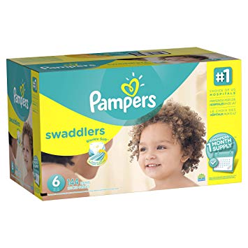 Pampers Swaddlers Disposable Diapers Size 6, 144 Count, ONE Month Supply