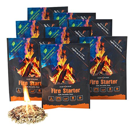 InstaFire Granulated Fire Starter, All Natural, Eco-Friendly, Lights Fires in Any Weather, Awarded 2017 Fire Starter Of The Year