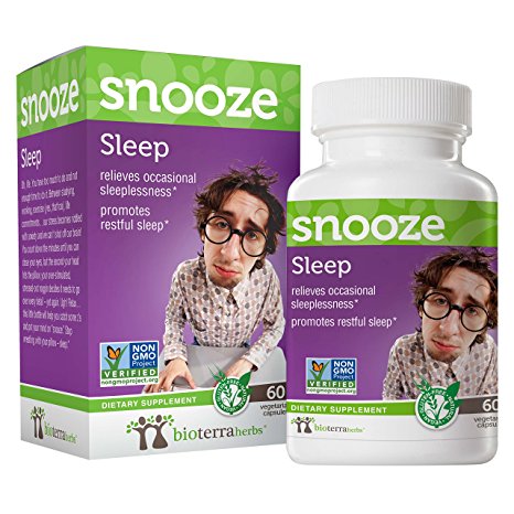 Sleep Snooze with Jujube and Turmeric by BioTerra Herbs (1g, 60 Capsules) Herbal Supplement