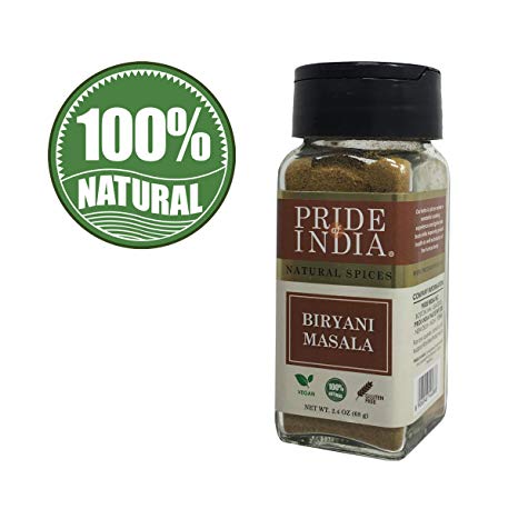 Pride Of India- Indian Biryani Masala Seasoning Spice, 2.4 oz(68gm) Dual Sifter Jar, Authentic Indian Seasoning Blend, Perfect for Biryani -BUY 1 GET 1 FREE (MIX AND MATCH - PROMO APPLIES AT CHECKOUT)