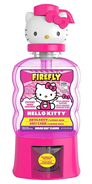 Firefly Hello Kitty Fun Pump Anti-Cavity Mouth Rinse, 16 0z.