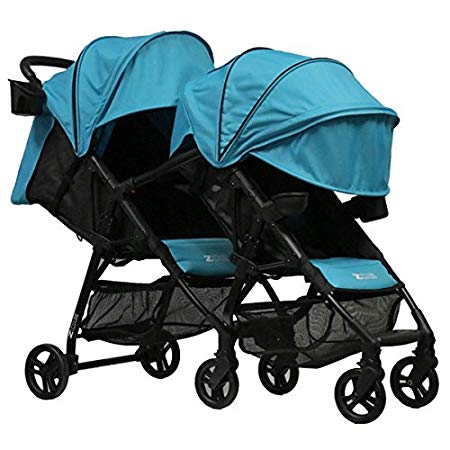 ZOE XL1 BEST v2 TANDEM Lightweight Travel & Everyday Umbrella Stroller System (Aqua)