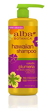 Alba Botanica Hawaiian Shampoo, Plumeria, 32 Ounce