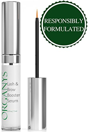 Organyc Lash&Brow Growth Serum Grows Your Eyelashes Significantly! Scientifically Proven Proprietary Botanical Compound. Get Your Sensual Feminine Lashes Today! Works Just as Well for Eyebrows