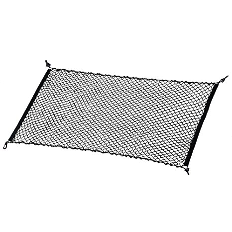 MICTUNING 29"x27" Cargo Net Auto Trunk Rear Cargo Organizer Elastic Mesh Net Holder - Universal Fit for SUV Truck Mini Vans