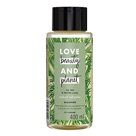 Love Beauty & Planet Tea Tree and Vetiver Aroma Radical Refresher Shampoo, 400 ml