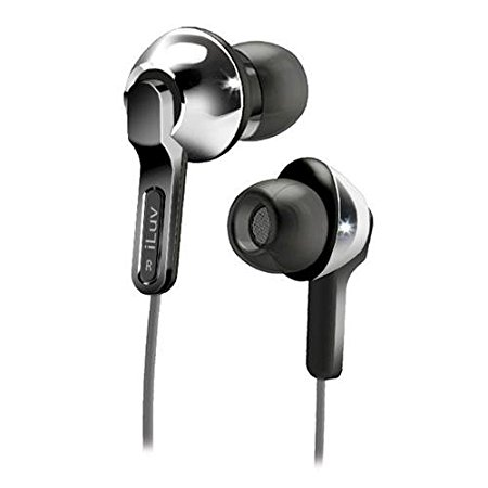 iLuv iEP322SIL City Lights In-Ear Earphones - Ultra Bass - Silver (Discontinued by Manufacturer)