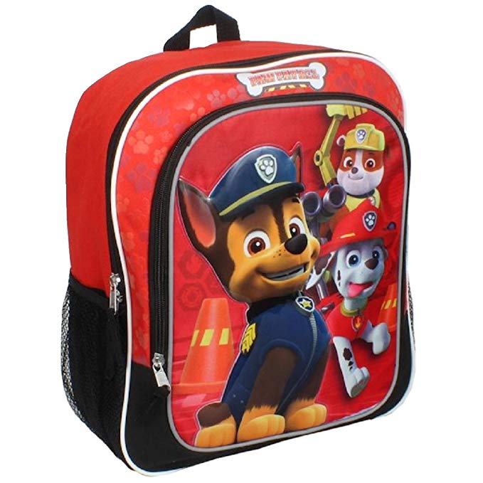 Paw Patrol 14 Backpack Boys Red Black