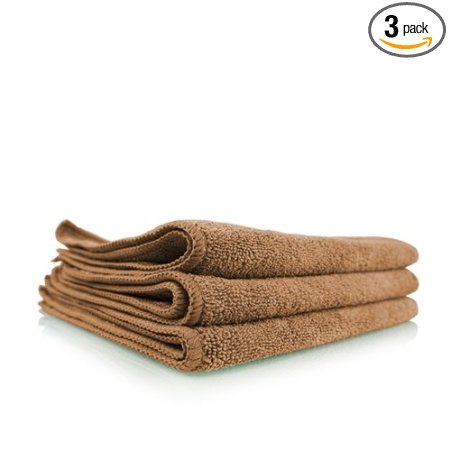 Chemical Guys MIC35403 Workhorse Professional Grade Microfiber Towel, Tan (16 in. x 16 in.) (Pack of 3)