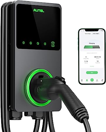 Autel Home Smart Electric Vehicle (EV) Charger up to 50Amp Hardwired Level 2 EV Charger Indoor/Outdoor Car Charging Station, with in-Body Holster