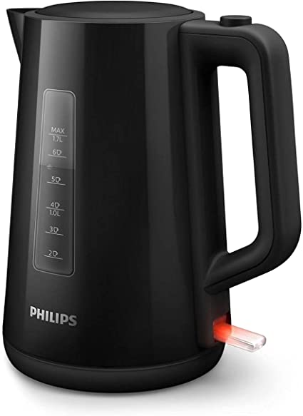 Philips Electric Kettle, 3000 Series, 1850 W, 1.7 litre Family Size, Black, HD9318/21